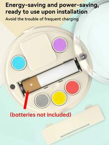 1pc Gentle Electric Nail Grinder, Children's Automatic Nail Care Machine, 5 Replaceable Grinding Heads, Convenient Nail Care For Hands And Feet, Integrated Storage (AAA Batteries Required, Not Included) - Multicolor - View 7