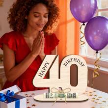 1 pezzo Fermasoldi in legno con numero di compleanno, portamonete/portacarte regalo, decorazione da tavolo unica per feste di compleanno, regalo di compleanno speciale per amici, 2D - Portafoglio di compleanno - Visualizzare 7