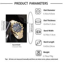 Bộ 3 món phong cách Hip Hop nam: Đồng hồ bấm giờ mặt lớn + Dây chuyền hình thánh giá + Vòng tay dây xích, Bộ phụ kiện - màu đen - Xem 5