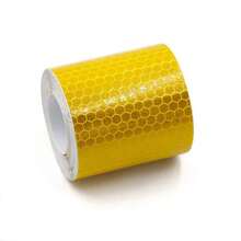 1pc Solid Color PVC Reflective Sticker - Anti-Collision Waterproof Vehicle Warning Sign Safety Sticker, Highly Visible At Night Self-Adhesive Reflective Warning Tape, Suitable For Vehicles, Motorcycles And Nighttime Cycling Apparel - Multicolor - View 13