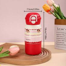 Customized Text Logo Kitten Cup, High-Quality Insulated Straw Cup, Cute Printed Stainless Steel Vacuum Flask, Long-Lasting Thermal Insulation, Spill-Proof, Scratch-Resistant, Large Capacity, Suitable For Children - Multicolor - View 9