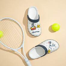 Miniso Dép lê sọc cổ điển Snoopy, chất liệu mềm mại thoải mái, đế chống trượt bền chắc, dép đi trong nhà mùa hè, món quà hoàn hảo, chất liệu EVA (1 chiếc) - Nhiều màu - Xem 3