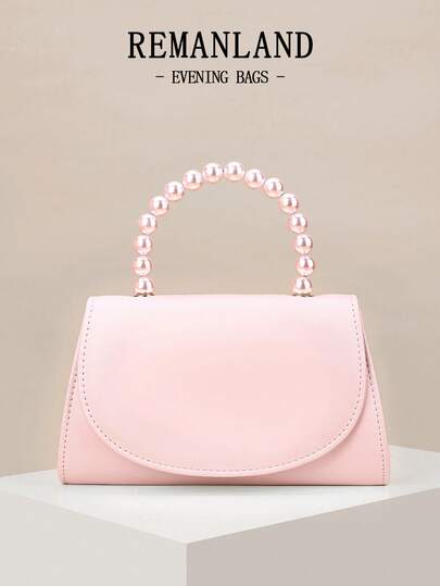 REMANLAND Chiếc ví cầm tay đính ngọc trai thanh lịch và quyến rũ, vô cùng sang trọng với thiết kế nắp gập, phù hợp làm ví dự tiệc, ví dạ hội, ví đeo vai/đeo chéo, có dây đeo bằng kim loại. Lý tưởng cho các quý cô tham dự tiệc tùng, đám cưới, dạ hội và các sự kiện trang trọng khác, một lựa chọn hoàn hảo cho các cô gái và phụ nữ thích tiệc tùng, cũng như một món quà tuyệt vời dành cho phái nữ.