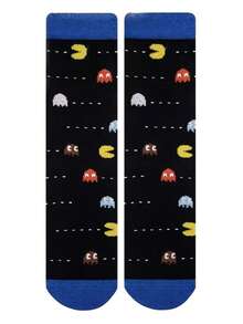 Nửa đôi tất, họa tiết ma quỷ pixel phong cách arcade thập niên 80, phù hợp với thời trang đường phố, quà tặng cho game thủ. - Nhiều màu - Xem 3