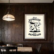 More Espresso, Less Canvas Posters - Artistic Illustration Wall Art For Home Decor - Framed Or Frameless Options Available - For Coffee Lovers & Art Enthusiasts - Perfect Gift For Housewarming & Birthday - Multicolor - View 8