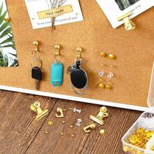 Pcs Gold Push Pins Set 5 Styles Decorative Thumb Tacks Assorted Push Pins For Bulletin Board, Cork Board - Gold - View 6