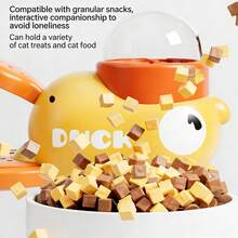 2-In-1 Interactive Slow Feeder Bowl And Food Puzzle Toy For Dogs, Duck Shaped Dog Treat Dispenser To Prevent Gulping, Promotes Healthy Eating And Training (Yellow) - 500ml - View 8