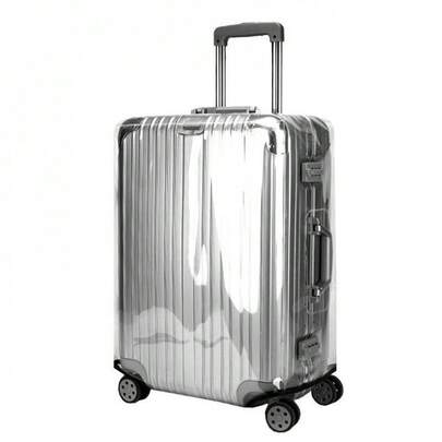 1pc Transparent Luggage Protective Cover, Waterproof Dustproof Travel Suitcase Protector, Thick PVC Anti-Scratch Luggage Cover