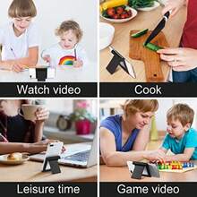 40 Pcs Foldable Cell Phone Stand Desk Multi Angle Tablet Stand Universal Cellphone Holder Portable Smartphone Dock Compatible with Most Mobile Phone and Tablet for Travel Black - Negro - Ver 8