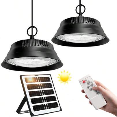 1 đèn treo năng lượng mặt trời, đèn LED năng lượng mặt trời ngoài trời, độ sáng có thể điều chỉnh tự do, có điều khiển từ xa và chức năng hẹn giờ, đèn năng lượng mặt trời trang trí phòng trong nhà, thích hợp cho ngoài trời, sân, gian hàng, nhà để xe, trong nhà, phòng khách, đèn trang trí chiếu sáng.