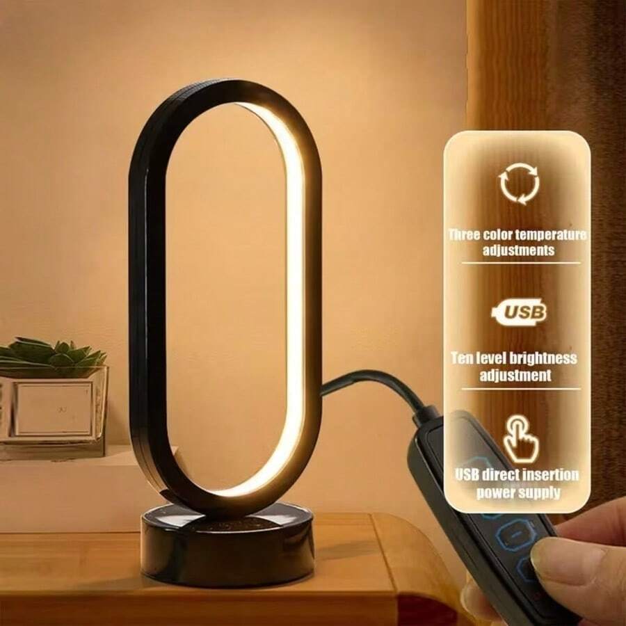 三档可调光床头灯，触摸感应式，台灯，卧室夜灯