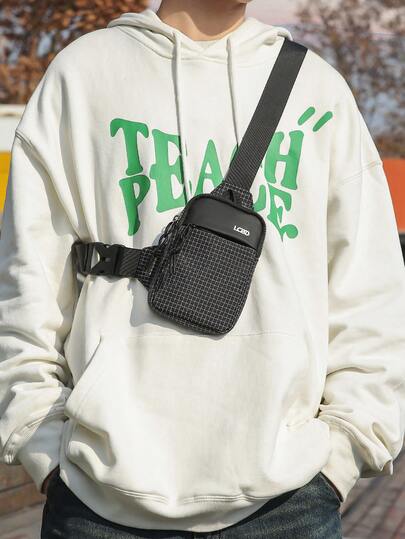  Men's Chest Bag, Waist Bag, Shoulder Bag, Fashion Crossbody Bag, PU Small Bag, Casual Phone Chest Bag, Travel Hiking Lightweight Small Backpack, Back To School Student Book Bag, Commuter Backpack, Halloween Christmas Gift, Waist Bag, Belt Bag, Fanny Pack, Scream Bag, Travel Bag, Messenger Bag, Holiday Storage Bag, Tote Bag, Courier Bag, Rider Bag, Beach Bag, Fitness Bag, Men's Gift, Black Bag, Student Large Capacity Multifunctional Outdoor Portable Fashion Casual Dad Gift Boyfriend Gift Funny Gift Peach Tree