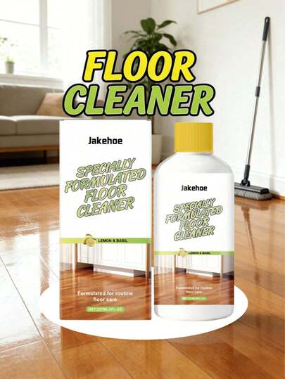 jakehoe Multi-Surface Floor Cleaner, Household Wood Floor Cleaning Liquid, Specialized For Mopping, Stain Removal, Degreasing, Tile Cleaning, Citrus Fragrance Quick-Drying, Suitable For Various Floor Materials, Gentle Formula, Floor-Friendly, Heavy-Duty Cleaning