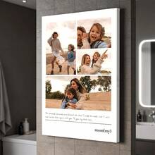 1 Stück personalisiertes Fotocollagen-Poster für Mutter, personalisiertes Muttertagsgeschenk, Geburtstagsgeschenk, Weihnachtsgeschenk für Mutter, personalisierte bedruckte Wandkunst für Mutter, Muttertagsgeschenk, Geschenk mit Rahmen - Verschiedenfarbig - Übersicht 8