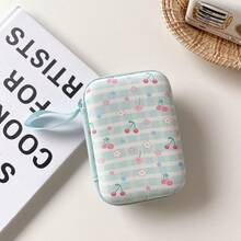 Cute Cartoon CCD Camera Bag, Portable Mini Digital Storage Bag, Fruit Print Cable, Earphone, Charger Protective Case, Anti-Pressure Anti-Drop Hard Shell Bag, Student Accessory Organizer - View 13
