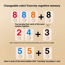 大型拉米/以色列麻将套装，104张通用麻将牌+4个牌架 | 便携式收纳袋 | 2-4人经典棋盘游戏 | 家庭聚会及旅行游戏 | 成人青少年通用，派对旅行玩具卡牌套装 - 彩色 - 查看 5