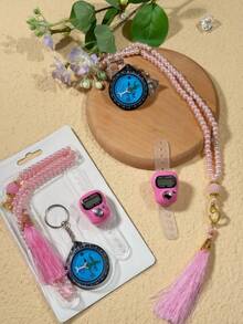 Bộ la bàn điện tử tôn giáo Hồi giáo, tràng hạt 99 hạt, dụng cụ hướng dẫn cầu nguyện, bộ quà tặng thiết yếu cho việc cầu nguyện. - Nhiều màu - Xem 2