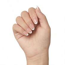 Tend Clavos A Presión Pegamento para Uñas Incluido 'Tonterías' Blanco Claro Tamaño Corto Forma de Almendra Incluye 30 Uñas Adhesivo de Gel Suave Led de 5Ml 1 Barra de Manicura 1 - Blanco Claro - Ver 5
