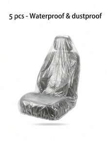 Disposable Car Seat Covers, Transparent Dust-Proof Seat Covers, Waterproof And Stain-Resistant, Universal Protective Film, Suitable For Sedans, Trucks And Various Car Seats, Lightweight And Foldable, High-Quality PE Material, Elastic Band Design, Keep Car Interior Clean - Multicolor - View 12