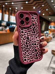 Cute Pink Lily Flower & Leopard Print Matte Anti-Drop Phone Case Compatible With IPhone 11, 12, 13, 14, 15, 16, 13 Pro Max, 16 Plus, XR, 7, 8 Plus, 17 Pro Max, AIR - Kiểu 5 (1 chiếc) - Xem 13