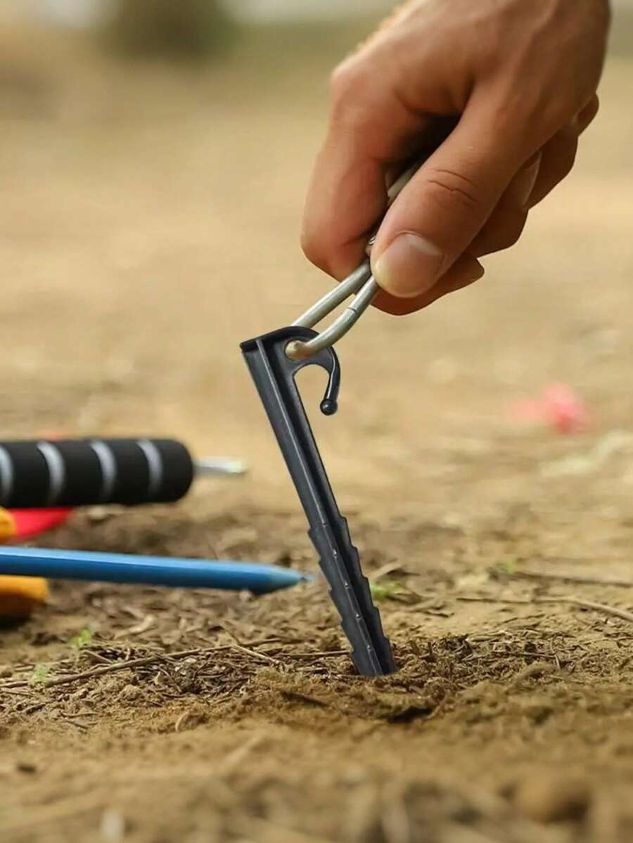 Ground Pegs, Picnic Mat Wind Anchor Nails, Outdoor Travel Beach Mat Camping Anchor Nails, Anchor Nails, Camping Tent Wind Sand Beach Nails, Tent Accessories - Multicolor - View 1