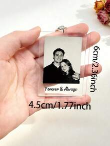 Customizable Photo Keychain With Information, Personalized Acrylic Memorial Keychain For Mom, Couples, Boyfriend, Birthday And Graduation Gift - Multicolor - View 6