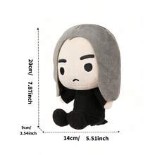 Miniso Muñeco de peluche de la serie Harry Potter - Profesora McGonagall / Harry Potter de 20 cm / Severus Snape, IP oficial, muñeco en posición sentada adorable, material de peluche corto, adorno de escritorio / Colección y regalo (1 pieza) - Multicolor - Ver 8