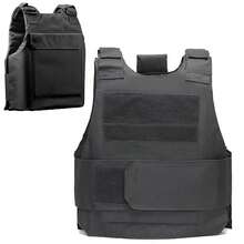 Anti Stab Vest Body Armour Anti-Knifed Security Stab Proof Vest Bulletproof - 黑色 - 查看 4
