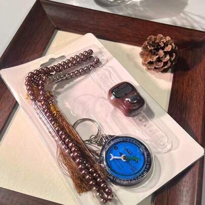 New Electronic Rosary Counter, Lightweight And Compact Design For Convenient Carrying, Multiple Color Options, Includes Compass, Smooth Manual Button Press, Meets Diverse Needs (Daily Prayer, Business Activities, Entertainment, Fishing, Stress Relief, Etc.)
