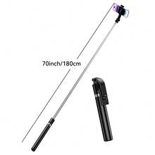 Tangle-Free Premium Quality 70'' Extendable Selfie Stick Tripod With Fill Light & Wireless Remote, Portable Phone Tripod Stand For Android, Adjustable Travel Selfie Stick Mother's Day Birthday Gift - 70inch - View 6