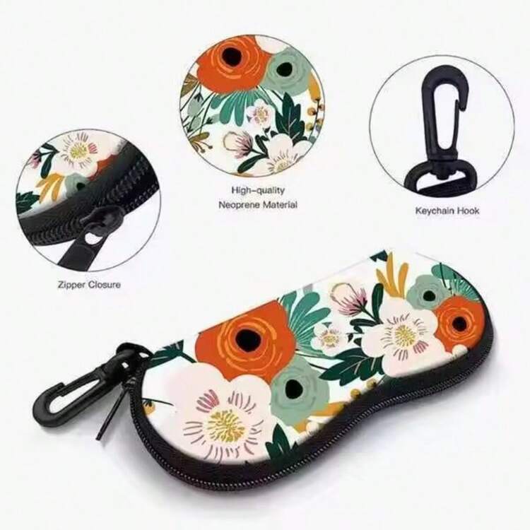 Túi đựng kính mắt, hộp đựng kính mắt in hình cô gái mặc kimono, hộp đựng kính mắt di động, thích hợp làm quà tặng cho nữ và để cất giữ kính mắt hàng ngày. - Nhiều màu - Xem 6