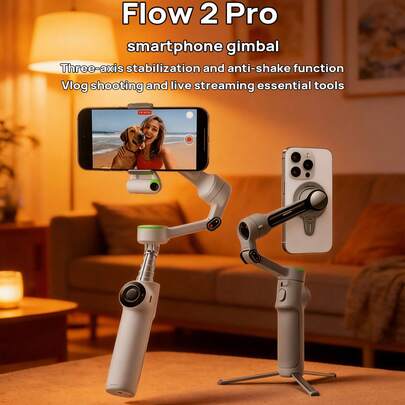 Insta360 Smartphone Stabilizer, 3-Axis Image Stabilization, Super Powerful, Perfect For Vlog Shooting & Live Streaming, AI Tracking, Gesture Control, An Essential Gadget. 100% Brand New, Only Activated