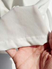 2pcs/Set Women's Sexy Sheer Lace Patchwork Ribbed Camisole Vest - Multicolor - View 6