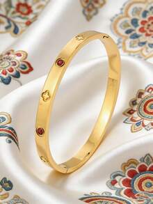 Camhanno Bộ trang sức thép không gỉ 4 món thanh lịch, phù hợp cho những buổi đi chơi thường ngày và các bữa tối trang trọng, phụ kiện thời trang giúp nâng tầm phong cách của bạn, món quà sinh nhật hoặc ngày lễ hoàn hảo, tỏa sáng rực rỡ trong các bữa tiệc ngày lễ và các buổi liên hoan công sở. - Vàng - Xem 11