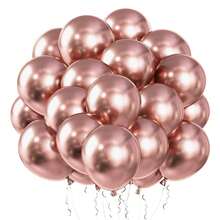 31 pièces de ballons en latex de 12 pouces de couleur bleu métal, vert métal, or rose. Convient pour la fête de l'indépendance, la saison de remise des diplômes, la fête des pères, le Nouvel An (style cool), Halloween (thème technologique), fête d'été, anniversaire, cérémonie d'ouverture, journée à thème spatial, journée à thème nautique, cérémonie de passage à l'âge adulte, événement d'affaires, Pâques (style océanique) - Voir 4