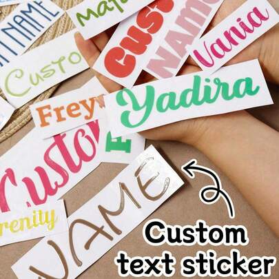 Nhãn dán chữ và tên tùy chỉnh, nhãn tên cá nhân hóa, nhãn 3-6 inch, nhãn dán tên, nhãn dán tùy chỉnh, nhãn dán tên, nhãn dán ngày tháng, quà tặng tự làm, thủ công, chữ viết tay, nhãn dán đám cưới, nhãn dán quà tặng. Nhãn dán tên ba chiều tùy chỉnh, thích hợp cho bình nước, hộp cơm trưa, v.v.