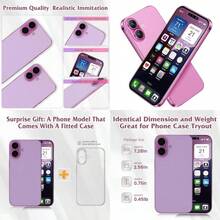 JmfgsbrDummy Fake Phone Model Looks Like The Real Phone Compatible With Phone 16 For Cell Phone Store Display Or Send A Toy Phone 16 For Pink Rainbownudxhy - PinkRainBrowscreen - 查看 1