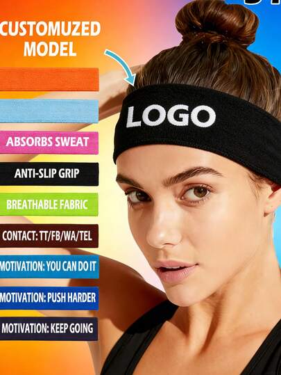 パーソナライズされたカスタマイズスポーツヘッドバンド、カスタマイズされたスポーツ吸汗ヘッドバンド、ファッションカスタムプリントエラスティックヘッドバンド、カスタマイズ可能なパーソナライズデザイン、フォアヘッド保護用ランニングフィットネスヘアバンド、カジュアルソリッドカラーリブポリエステル、ハイキング、アウトドアアクティビティ、フィットネスアクセサリーに適しています