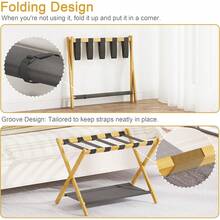 Luggage Racks - Set Of 2, Nature - View 3