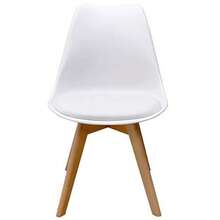 MUNDO IN MUEBLES Juego de 2 Sillas Eames Acojinadas Frankfurt Sillas Elegantes y Modernas para Comedor Oficina Escritorio Recámara Sala o Cocina Color Blanco 9865685 - Blanco Mate - Ver 6