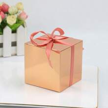 10pcs Square Gold & Silver Party Candy Boxes, Gift Boxes - Box - View 7