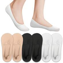 Vớ không lộ cổ chân dành cho nữ, chất liệu nylon, chống trượt, cổ thấp, lót trong mỏng, vớ lụa nhẹ cho giày bệt và giày lười. - D - Xem 7