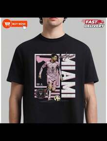 Lionels Messis Interss Miamis CF State WHT MLS TShirt - Multicolors Full Size - 黑色 - 查看 1