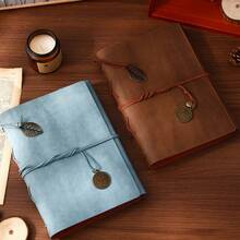 1 Vintage Photo Album, Travel Scrapbook, Notebook, Removable Loose-Leaf Pages, High-Quality Storage Book - 復古色 - 查看 4