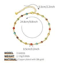 ORNAPEADIA Pulsera tobillera zirconia cúbica - Amarillo Oro - Ver 6