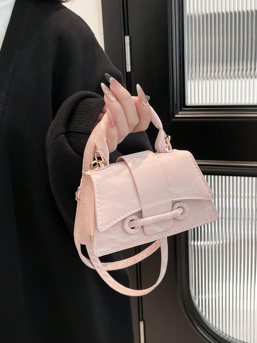 2025新款女款PU皮革時尚單肩斜背迷你鏈條包