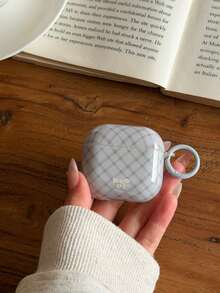 韩版灰蓝色菱形保护壳，兼容 Pro 3、 Pro 2、1/2无线蓝牙耳机 - 淺藍色 - 查看 2