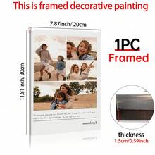 1 Stück personalisiertes Fotocollagen-Poster für Mutter, personalisiertes Muttertagsgeschenk, Geburtstagsgeschenk, Weihnachtsgeschenk für Mutter, personalisierte bedruckte Wandkunst für Mutter, Muttertagsgeschenk, Geschenk mit Rahmen - Verschiedenfarbig - Übersicht 15