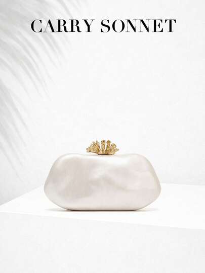Bolso de mano de noche con acabado de perla para mujeres, bolso bandolera cruzado con cadena, bolso con cierre de metal, bolso elegante para bodas y fiestas, bolso para ocasiones formales, bolsos para regalos de mujer