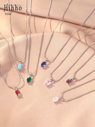 Hihho 1pc "Wear The Starry Sky Around Your Neck" Luxury Gemstone Choker Necklace | 7 Colors Available, Versatile For All